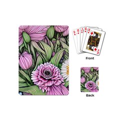 Sumptuous Watercolor Flowers Playing Cards Single Design (mini) by GardenOfOphir