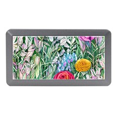 Cottagecore Tropical Flowers Memory Card Reader (mini) by GardenOfOphir