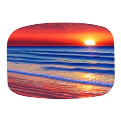 Golden Sunset Over Beach Mini Square Pill Box by GardenOfOphir