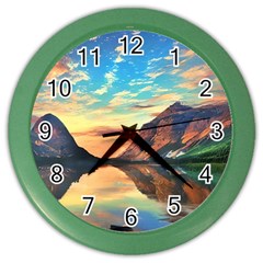 Portentous Sunset Color Wall Clock by GardenOfOphir
