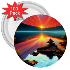 Gorgeous Sunset 3  Buttons (100 Pack)  by GardenOfOphir