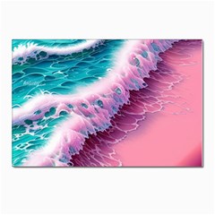 Summer Waves In Pink Ii Postcards 5  X 7  (pkg Of 10) by GardenOfOphir