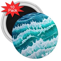 Waves On The Ocean Ii 3  Magnets (10 Pack)  by GardenOfOphir