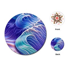 Majestic Ocean Waves Playing Cards Single Design (round) by GardenOfOphir