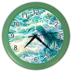 The Endless Sea Color Wall Clock by GardenOfOphir