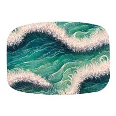 Blue Wave Pattern Mini Square Pill Box by GardenOfOphir