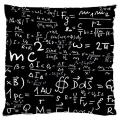 E=mc2 Text Science Albert Einstein Formula Mathematics Physics Large Cushion Case (one Side) by Jancukart