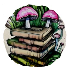 Liberty Cap Magic Mushroom Charm Large 18  Premium Flano Round Cushions by GardenOfOphir