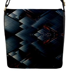 Background Pattern Geometric Glass Mirrors Flap Closure Messenger Bag (s) by Ravend