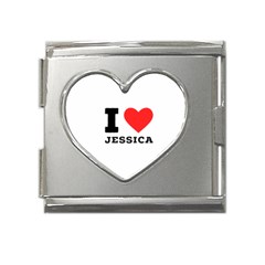 I Love Jessica Mega Link Heart Italian Charm (18mm) by ilovewhateva