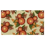 Flowers Leaves Pattern Flora Botany Drawing Art Banner and Sign 7  x 4  Front