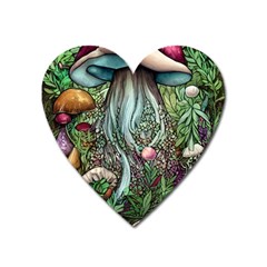 Craft Mushroom Heart Magnet by GardenOfOphir