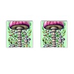 Forest Mushrooms Cufflinks (Square) Front(Pair)