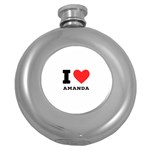 I love amanda Round Hip Flask (5 oz) Front