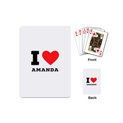 I Love Amanda Playing Cards Single Design (mini) by ilovewhateva