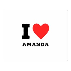 I Love Amanda Premium Plush Fleece Blanket (large) by ilovewhateva