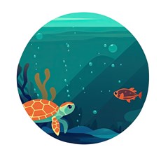Ai Generated Ocean Sea Fish Aquatic Water Nature 5 Mini Round Pill Box (pack Of 5) by Pakemis