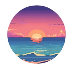 Sunset Ocean Beach Water Tropical Island Vacation 2 Mini Round Pill Box (pack Of 3) by Pakemis