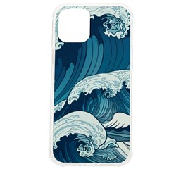 Waves Ocean Sea Pattern Water Tsunami Rough Seas Iphone 12 Pro Max Tpu Uv Print Case by Pakemis