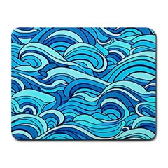 Pattern Ocean Waves Blue Nature Sea Abstract Small Mousepad by Pakemis