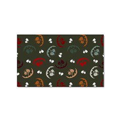 Art Halloween Pattern Creepy Design Digital Papers Sticker Rectangular (100 Pack) by Wegoenart