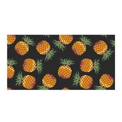 Pineapple Background Pineapple Pattern Satin Wrap 35  X 70  by Wegoenart