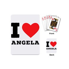 I Love Angela  Playing Cards Single Design (mini) by ilovewhateva
