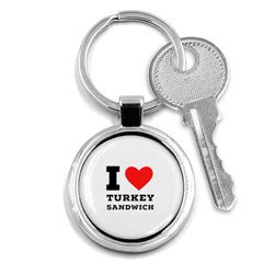 I Love Turkey Sandwich Key Chain (round) by ilovewhateva