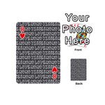 Pattern 321 Playing Cards 54 Designs (Mini) Front - Heart8