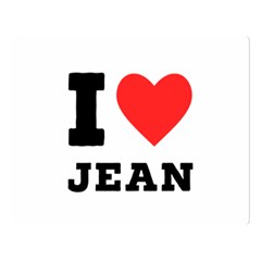 I Love Jean One Side Premium Plush Fleece Blanket (large) by ilovewhateva