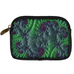 Fractal Floral Background Planetary Digital Camera Leather Case by Semog4
