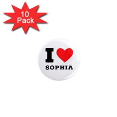 I Love Sophia 1  Mini Magnet (10 Pack)  by ilovewhateva
