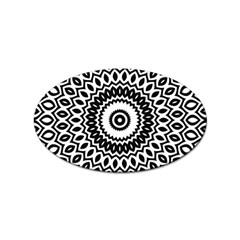 Circular Concentric Radial Symmetry Abstract Sticker (oval) by Jancukart