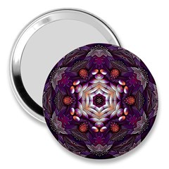 Rosette Kaleidoscope Mosaic Abstract Background Art 3  Handbag Mirrors by Jancukart