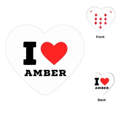 I Love Amber Playing Cards Single Design (heart) by ilovewhateva