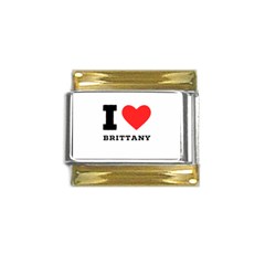 I Love Brittany Gold Trim Italian Charm (9mm) by ilovewhateva