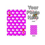 Cute Whale Illustration Pattern Playing Cards 54 Designs (Mini) Front - Heart6