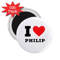 I Love Philip 2 25  Magnets (100 Pack)  by ilovewhateva