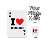 I love roger Playing Cards 54 Designs (Mini) Front - Spade4