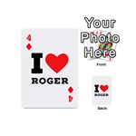 I love roger Playing Cards 54 Designs (Mini) Front - Diamond4