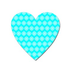 Abstract Knot Geometric Tile Pattern Heart Magnet by GardenOfOphir
