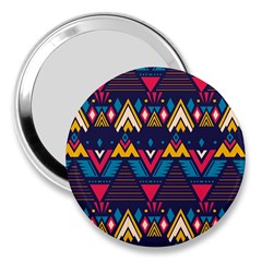 Pattern Colorful Aztec 3  Handbag Mirrors by Ravend