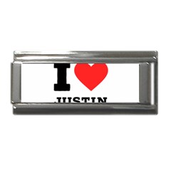 I Love Justin Superlink Italian Charm (9mm) by ilovewhateva