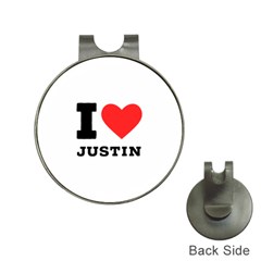 I Love Justin Hat Clips With Golf Markers by ilovewhateva