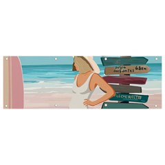 Vacation On The Ocean Banner And Sign 9  X 3  by SychEva