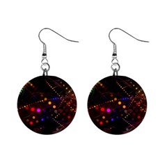 Abstract Light Star Design Laser Light Emitting Diode Mini Button Earrings by Semog4