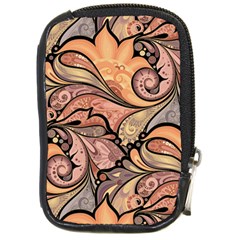 Colorful Paisley Background Artwork Paisley Patterns Compact Camera Leather Case by Semog4