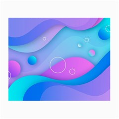 Colorful Blue Purple Wave Small Glasses Cloth by Semog4