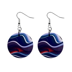 Wave Of Abstract Colors Mini Button Earrings by Semog4