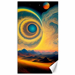 Ai Generated Surrealist Fantasy Dream Moon Space Canvas 40  X 72  by Jancukart